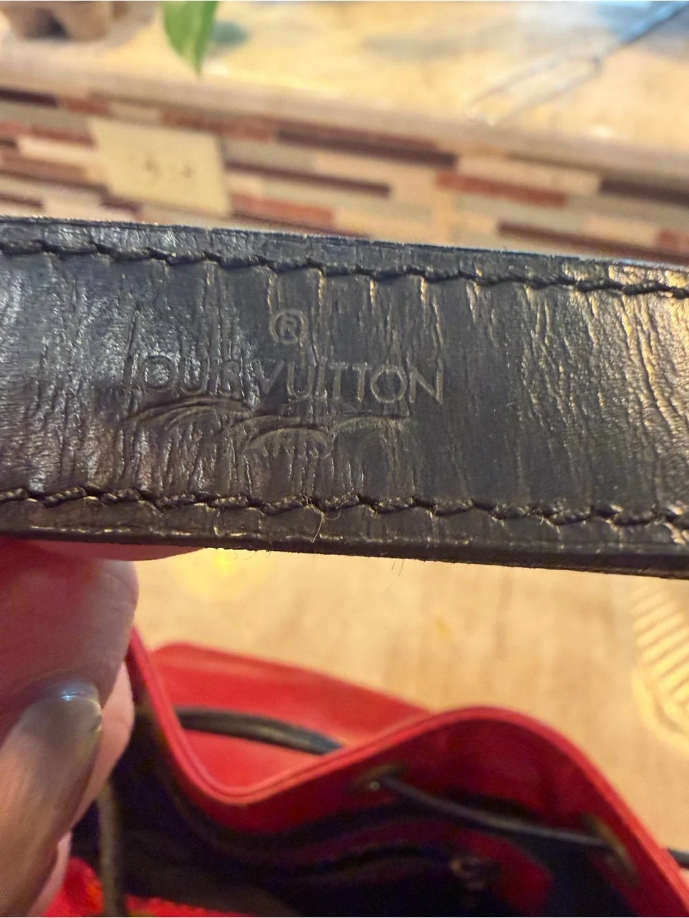 Louis Vuitton Red Leather Noe’